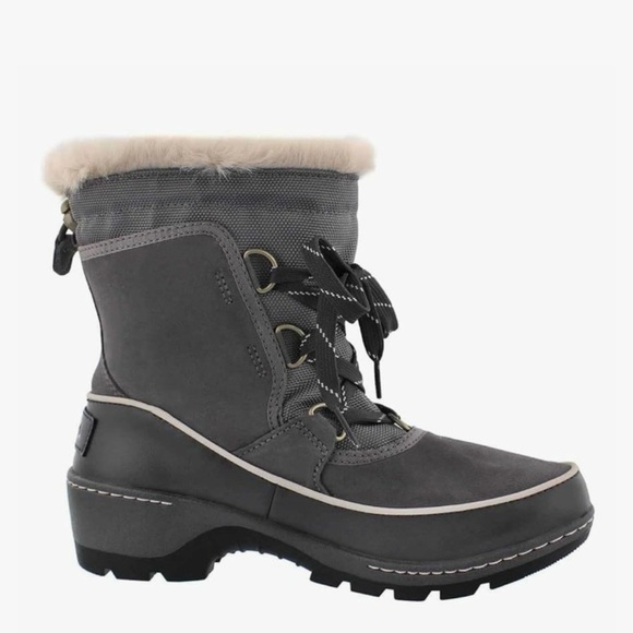 Sorel Boots Slimpack II Lace Waterproof ThermoPlus Nubuck Dring LugSole Grey 8 - Picture 6 of 14